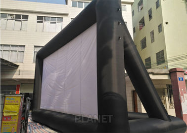 La pantalla de cine inflable blanco y negro grande modificó tamaño/el material para requisitos particulares