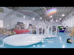Tienda de burbujas inflable transparente con túnel de 2m PVC transparente de 0,8mm