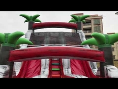 Toboganes acuáticos inflables a prueba de pinchazos de lona de PVC con piscina