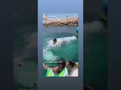 0Equipo de juego de agua de PVC de.9mm tobogán de agua inflable para yates de tamaño personalizado tobogán inflable para yates