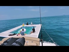 Piscina de medusas marinas de doble capa flotante piscina de mar inflable con red