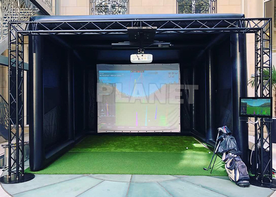 Tienda inflable del simulador de la práctica del golf del LOGOTIPO personalizado hermético