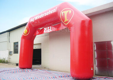 Lona inflable de encargo roja del PVC del arco, impresión inflable del logotipo del arco de la raza