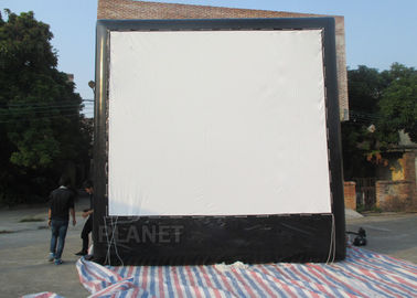 Pantalla de cine inflable sellada aire del patio trasero, pantalla de proyección posterior para el partido