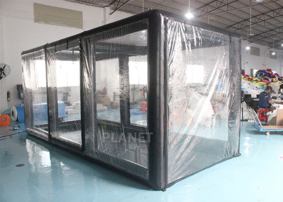 Cápsula inflable del coche de 0.6m m de PVC del garaje transparente de la cubierta