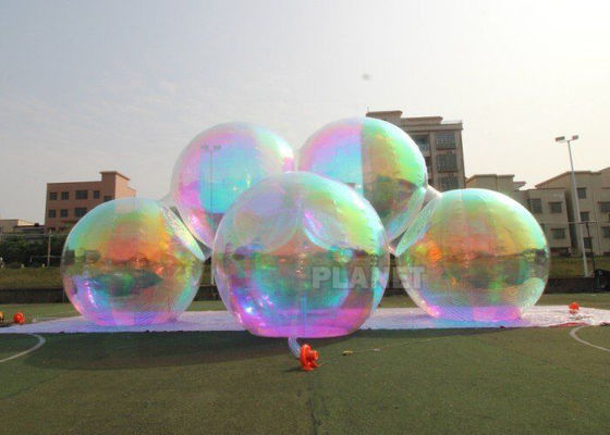 Globo inflable multicolor de la esfera del espejo para la decoración de la Navidad