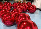Bola de espejo inflable roja decorativa del PVC de la bola los 60cm de la Navidad