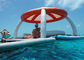 Isla flotante flotante inflable del agua inflable de las plataformas del equipo del juego del agua con la tienda por el tiempo libre
